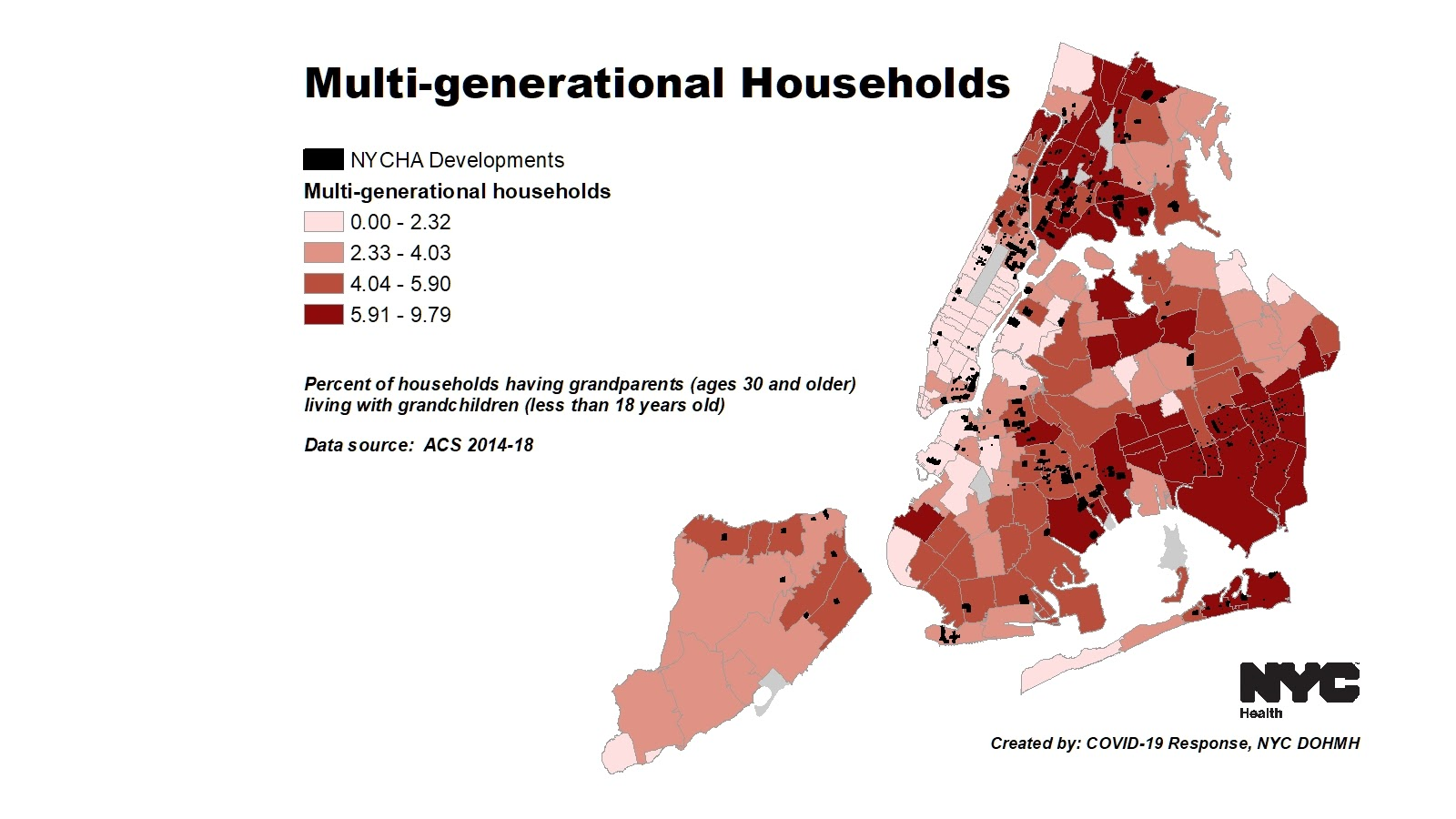 COVID cases over time — New York City, 2020